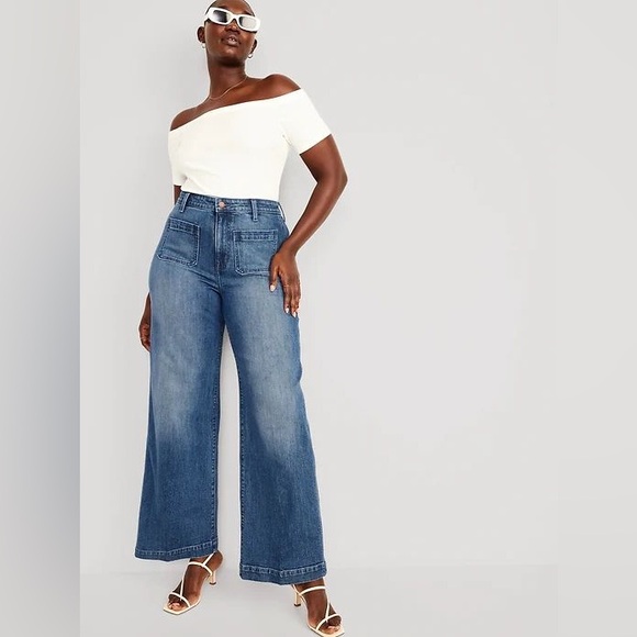 Old Navy Denim - Old Navy Classic Blue Wide-leg Jeans